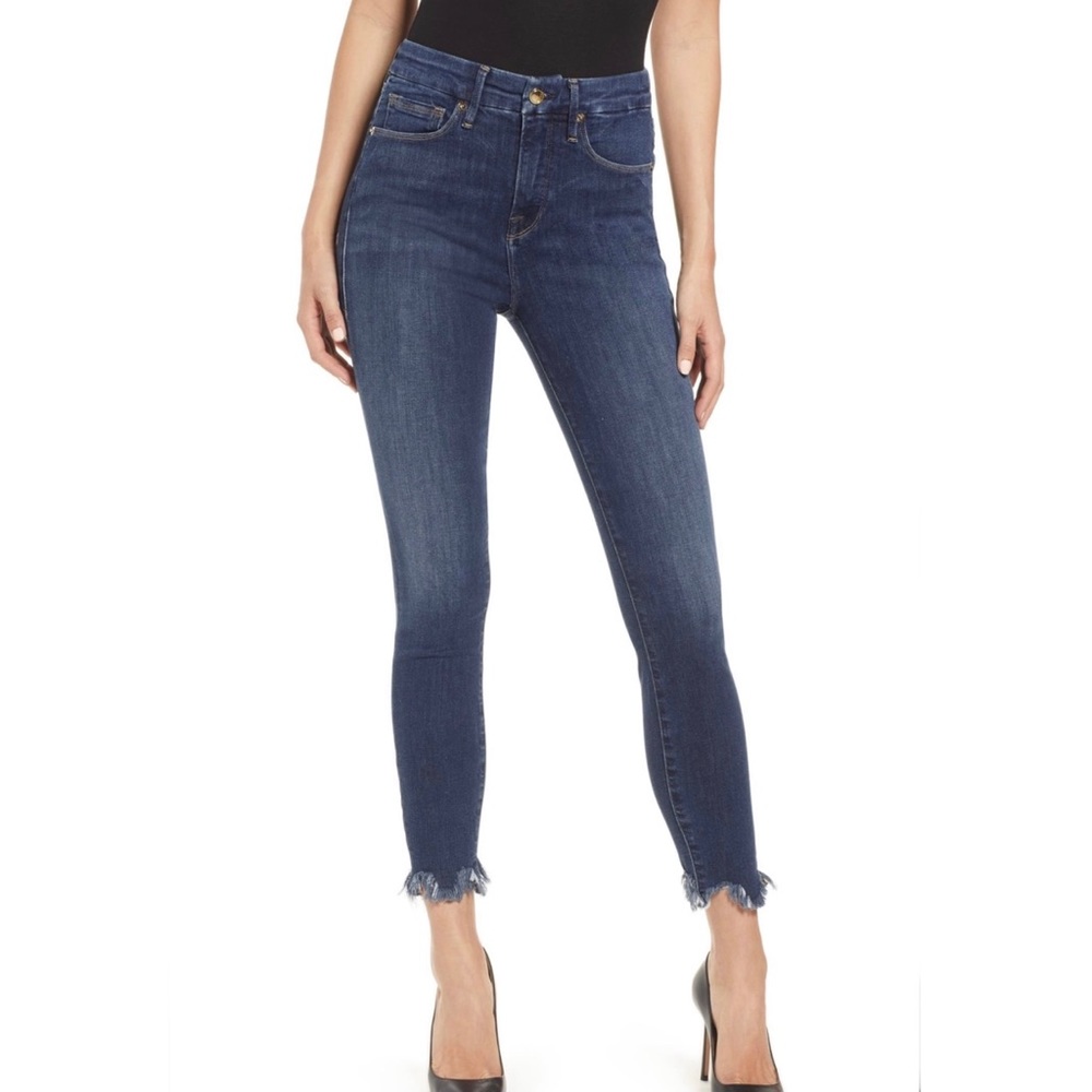 Good Waist High Waist Chewed Hem Skinny Jean Sz 16